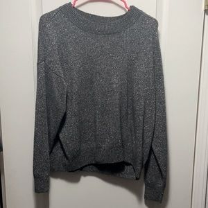 Dark gray, glittery sweater.